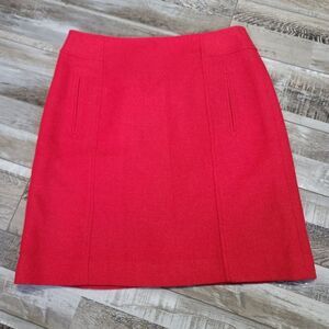 New Talbots Red Wool Skirt Size 6